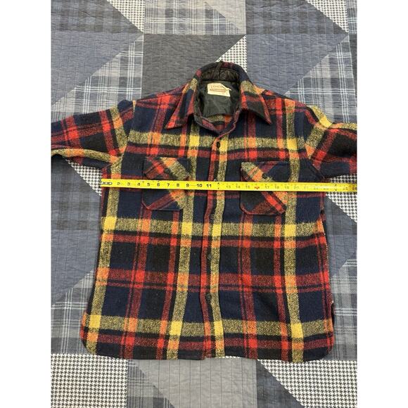 Vintage 1960s Kentfield Woodsman Wool Mackinaw Men's Medium Brown Red‎ Plaid - Picture 6 of 10